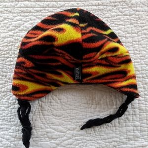 Turtle Fur fleece kids flame fire winter hat